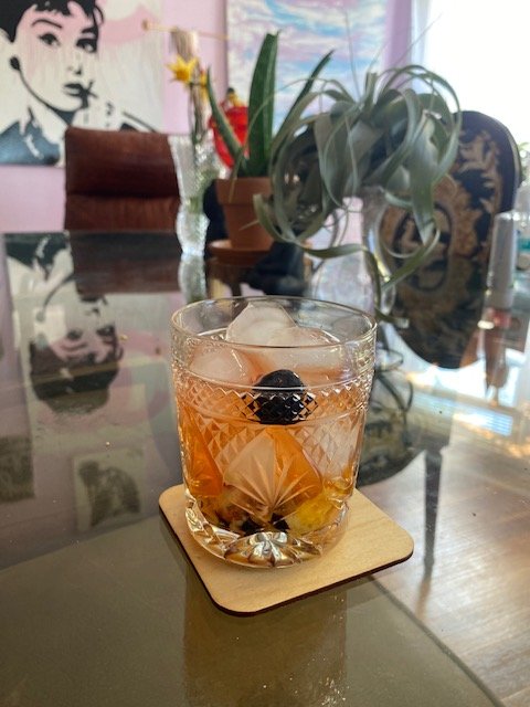 Drink Blueberry Old fashioned created by Kathryn Wenderfer