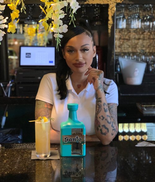 Drink Santo Peach Grove  created by Angelique  Rowe