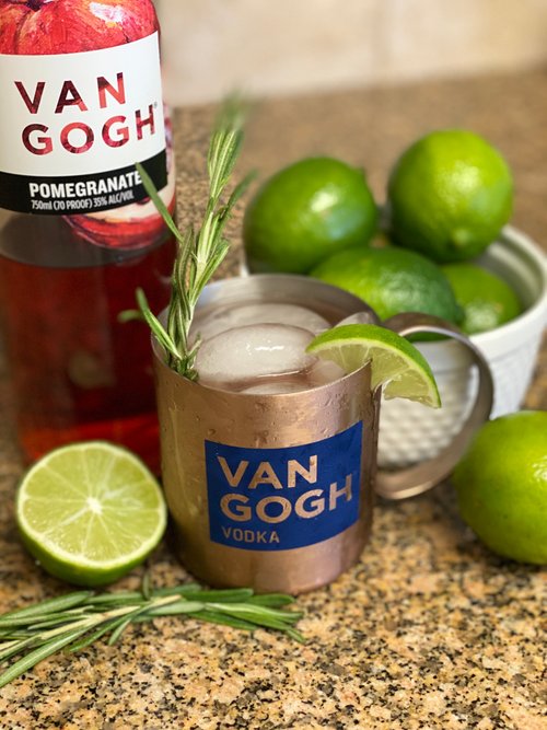 Drink Rosemary Pomegranate Mule created by Kate Mehring