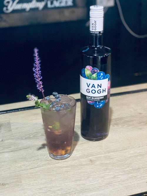 Drink Sweet corn blueberry smash created by Jenn Miller