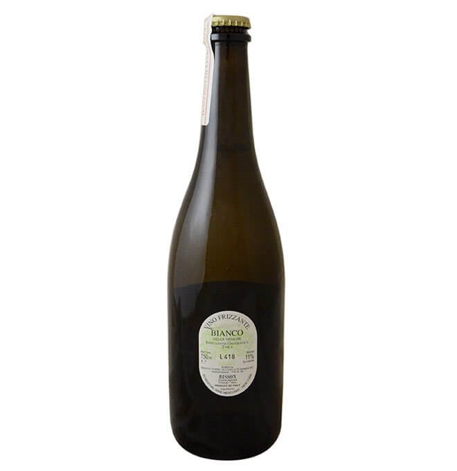 2017 Bisson Vino Frizzante Bianco, bottle on white