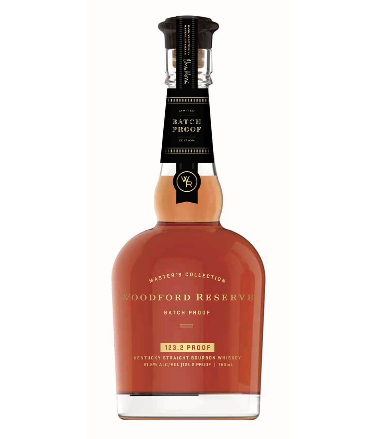 Woodford Reserve Batch Proof 2019 Bourbon, bottle on white