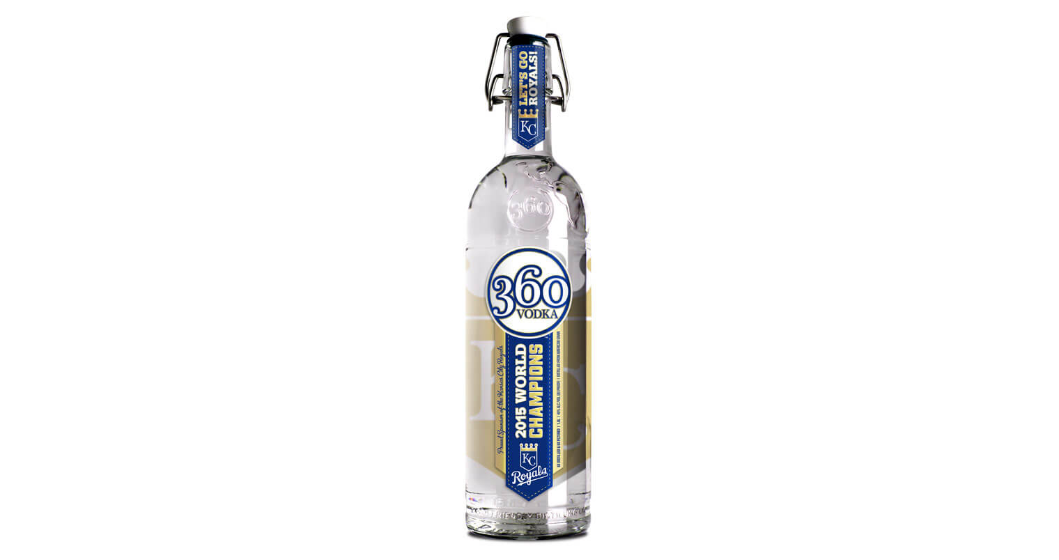360 Vodka Produces Bottle to Celebrate Royals World Series Championship, featured brand, featured image