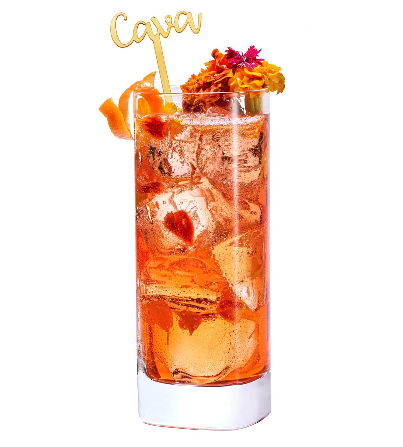 Segura Viudas Spritz, cocktail on white