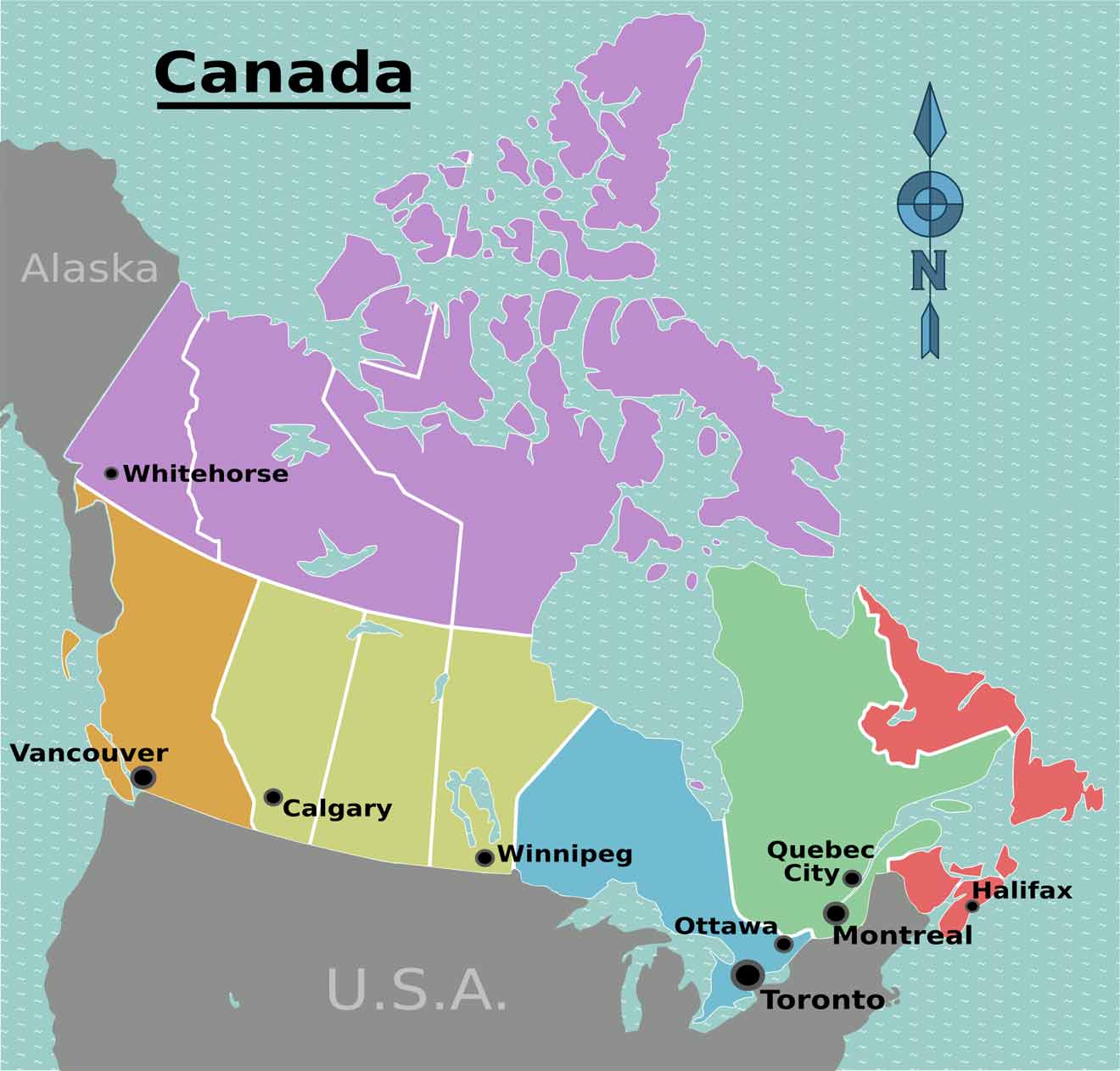 Canada is 5000 miles wide