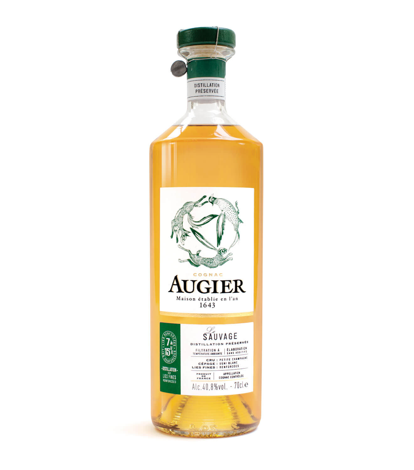 Maison Augier Sauvage, bottle on white