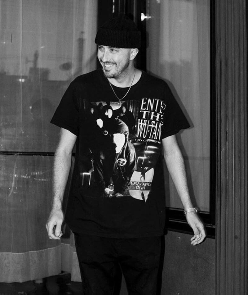 Adam James Sarkis, portrait black and white