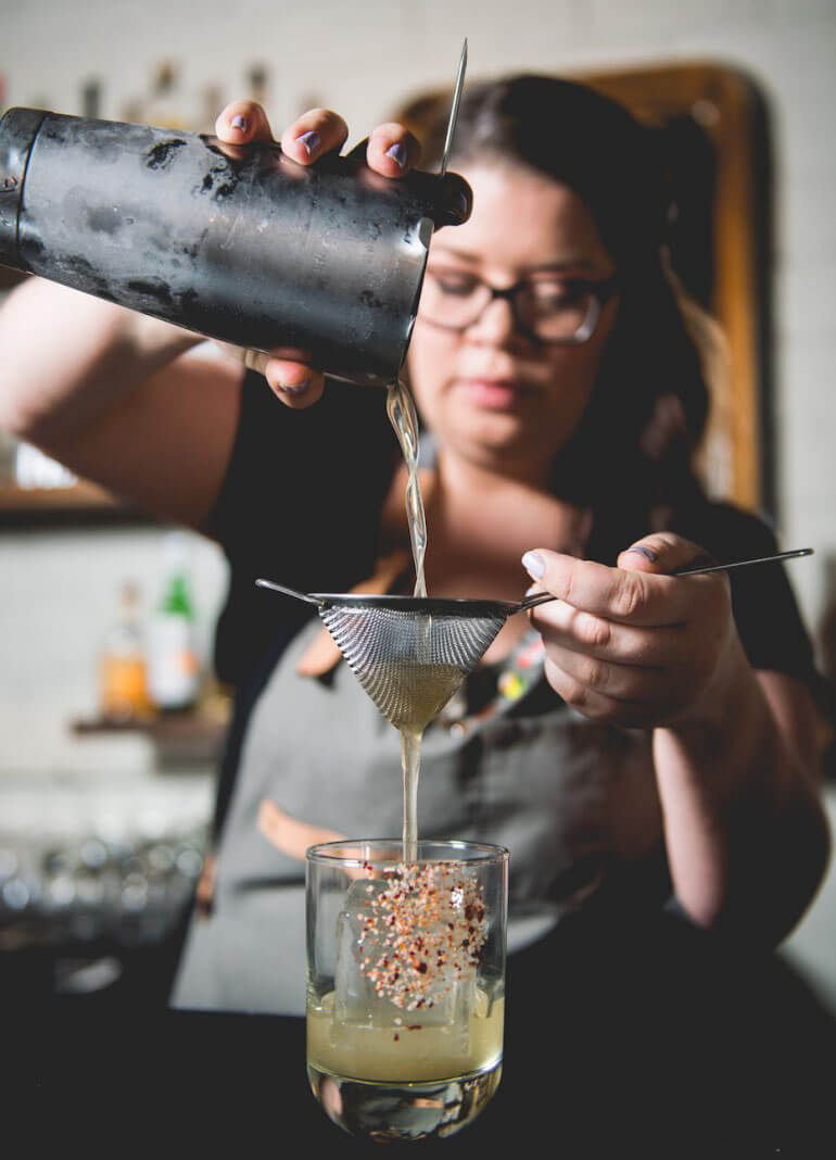 Amanda Behind the Bar