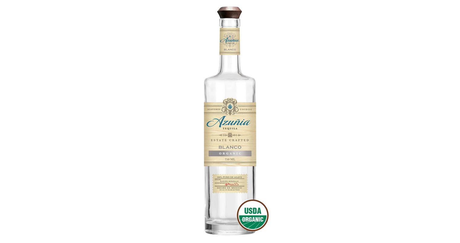 Azuñia Tequila, bottle on white, featured image