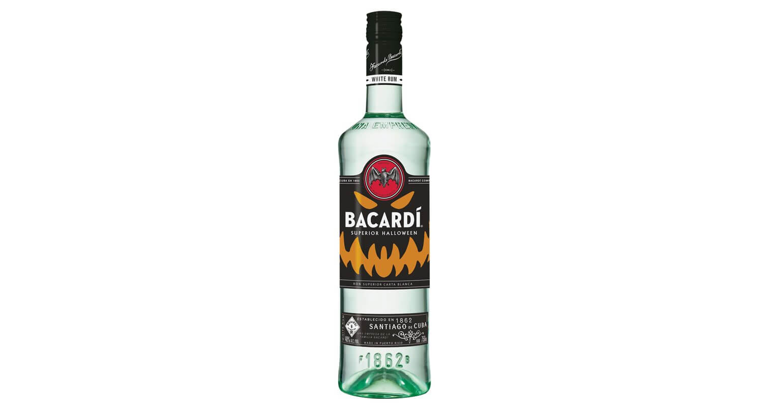 BACARDÍ is Releasing a Limited-Edition Glow in the Dark Bottle, bottle on white, featured image