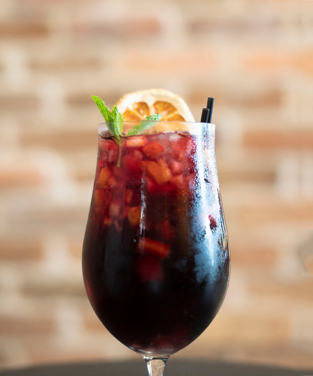 Bangin' Sangria sangria cocktail with garnish