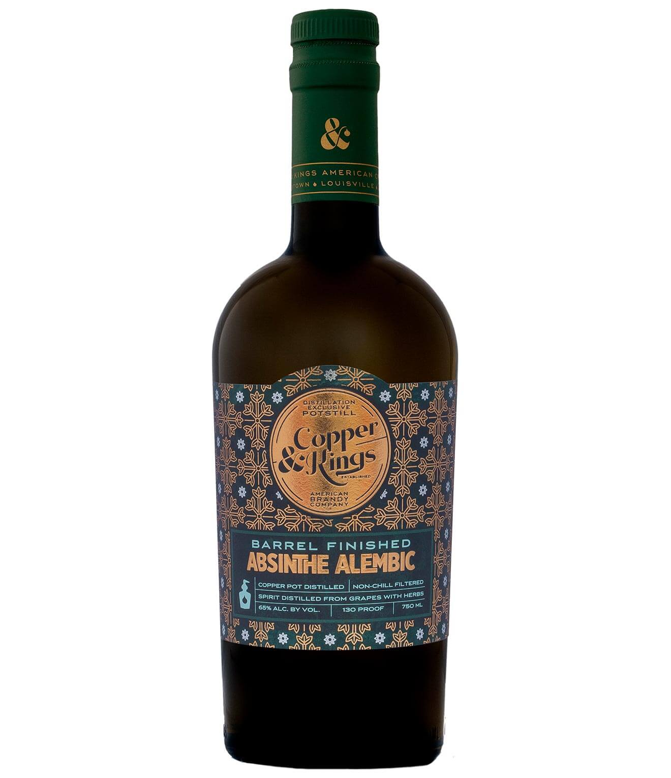 Barrel Finished Absinthe, bottle on white