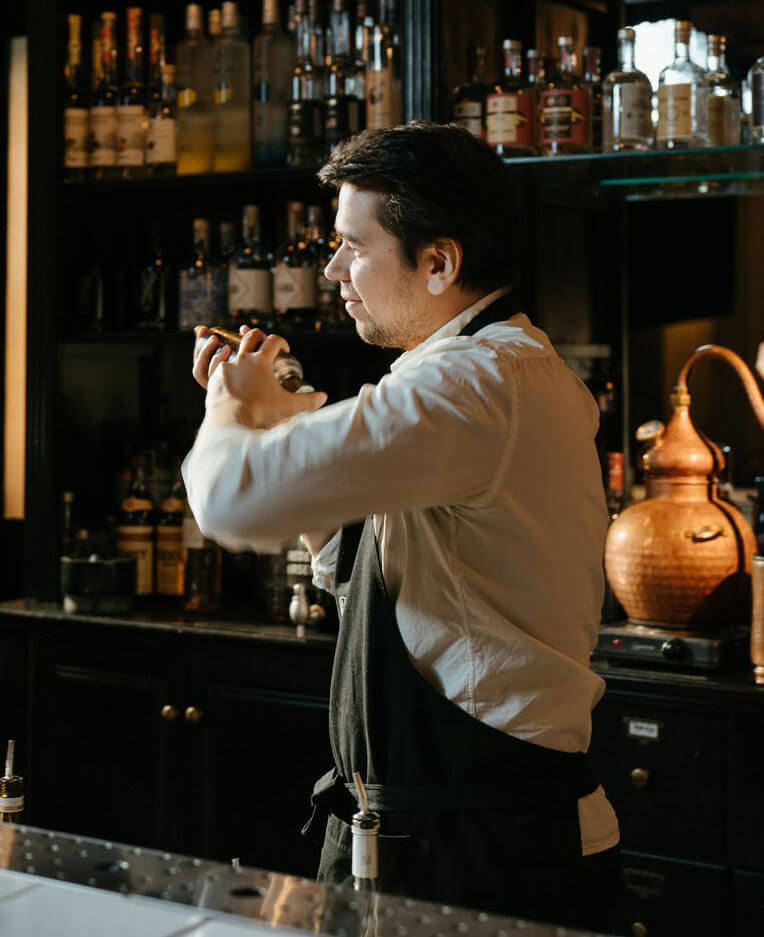 Bartender Shaking Cocktails