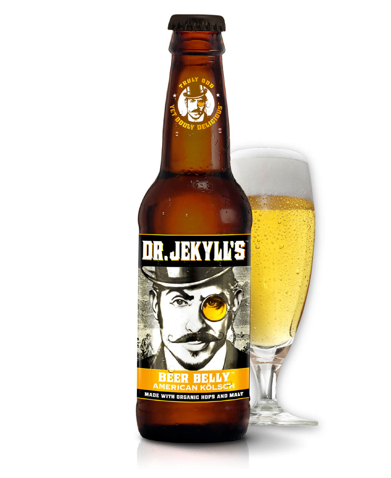 Beer Belly Bottle with Glass