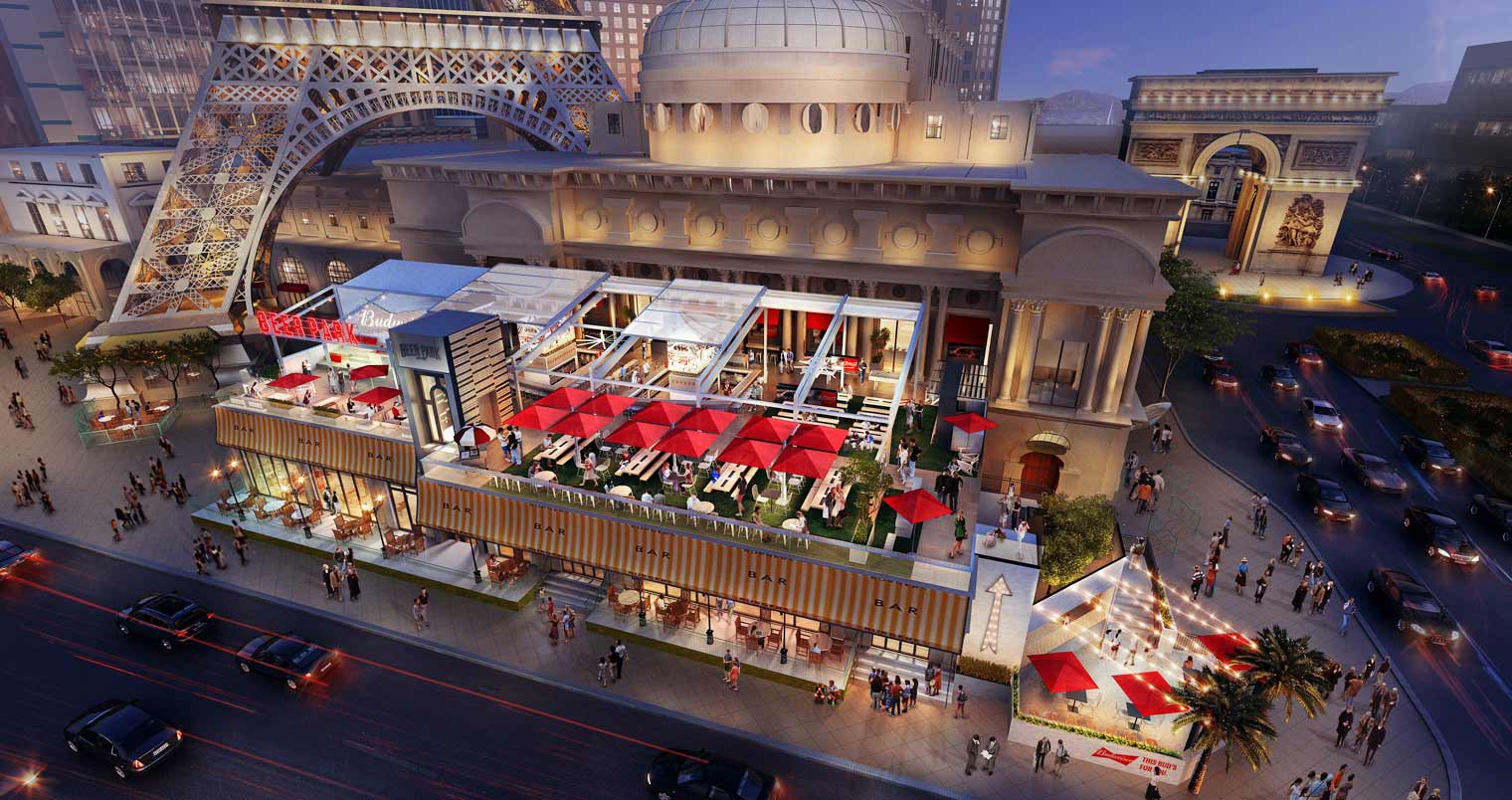 Beer Park by Budweiser to Bring the Strip's First Rooftop Bar and Grill to Paris Las Vegas