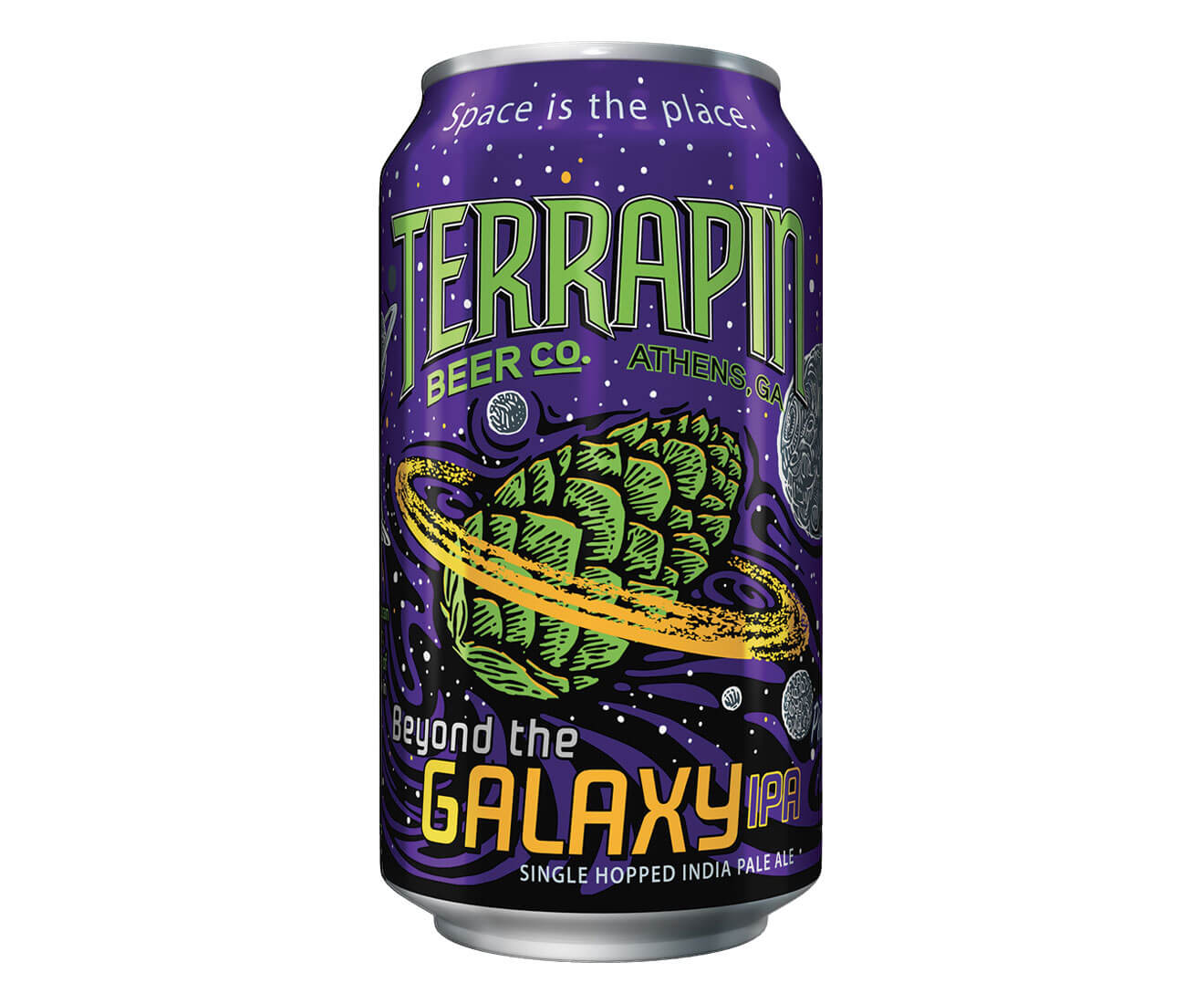 Terrapin Beer Company Beyond the Galaxy IPA, can on white