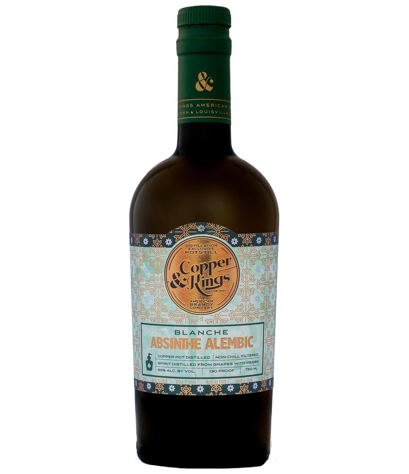 Blanche Absinthe bottle on white