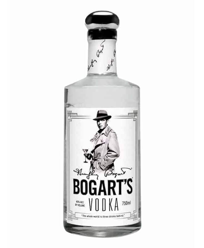 Bogart's Vodka, bottle on white