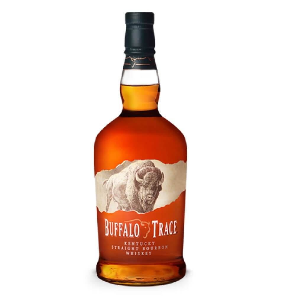 Buffalo Trace Kentucky Straight Bourbon Whiskey, bottle on white