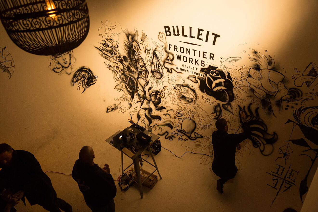 Bulleit Airbrush Tattoo Wall