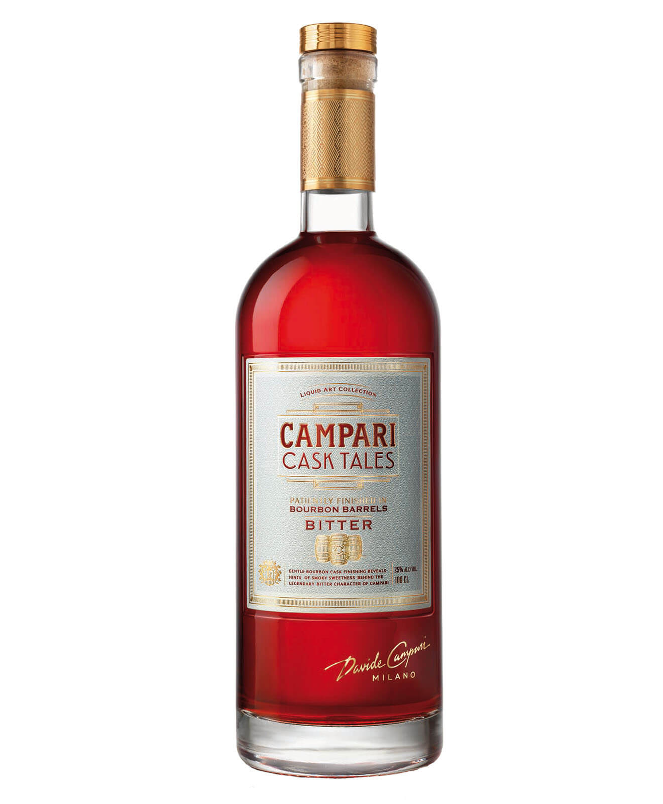 Campari Cask Tales, bottle on white