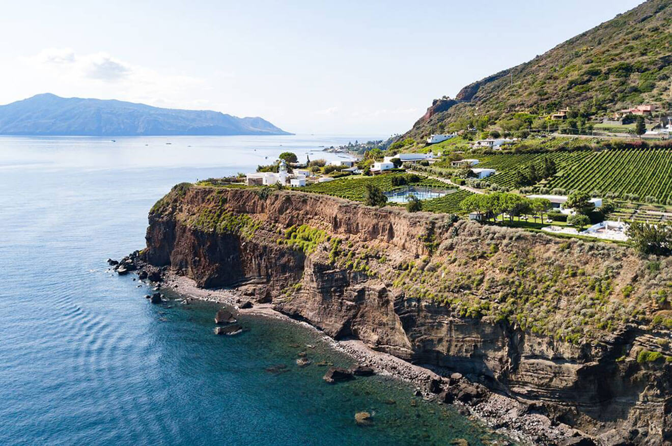 Capofaro Locanda & Malvasia, cliffside view