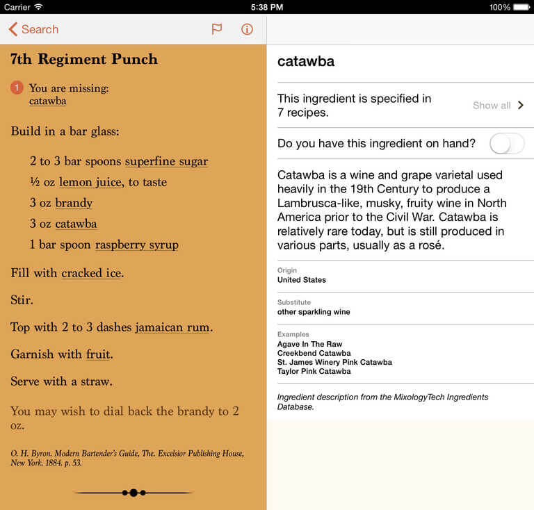 Search Result for Catawba on iPad