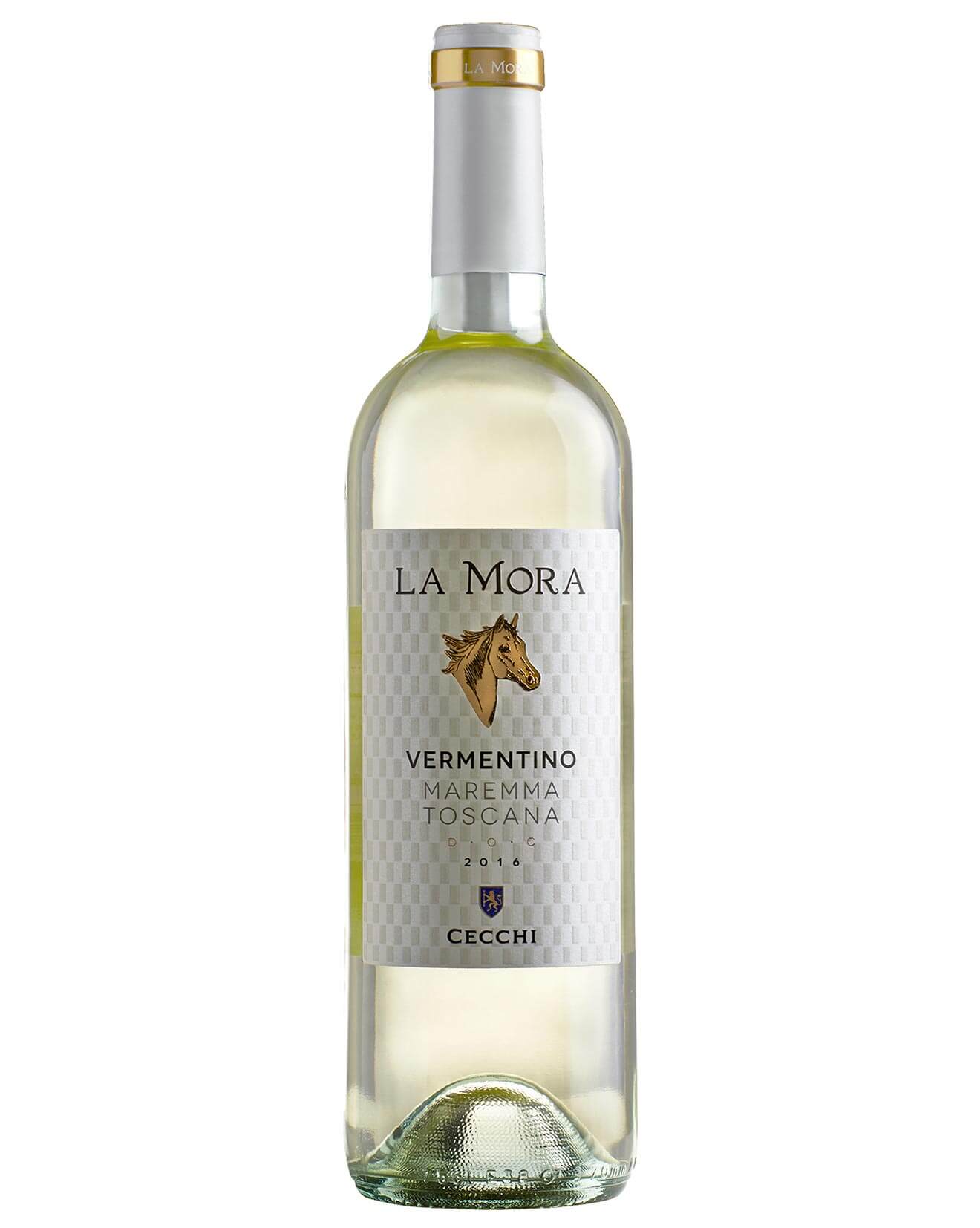 Cecchi La Mora Vermentino 2017, bottle on white