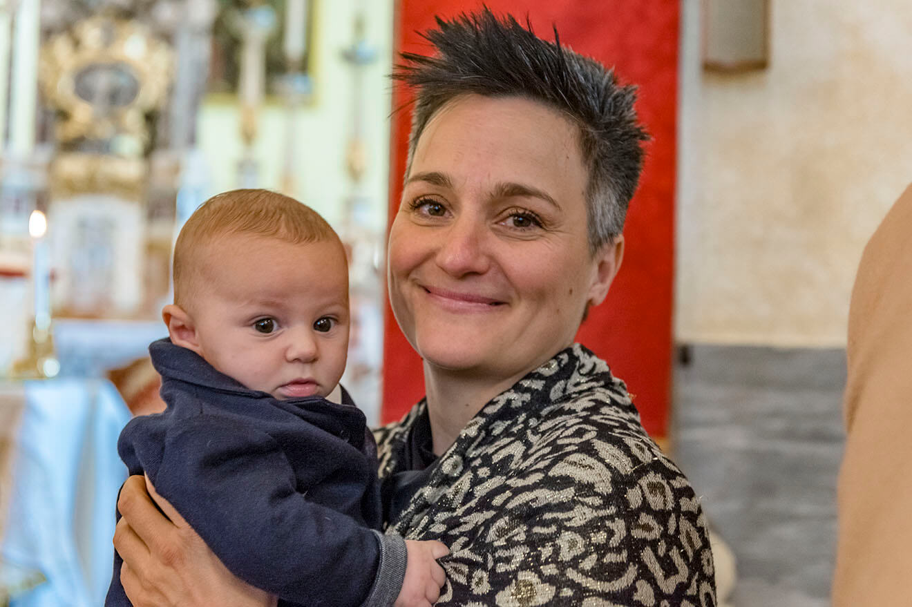 Chiara Coffele with Son, Alessandro