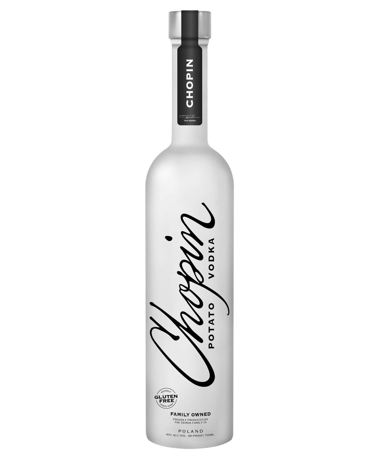 Chopin Potato Vodka, bottle on white