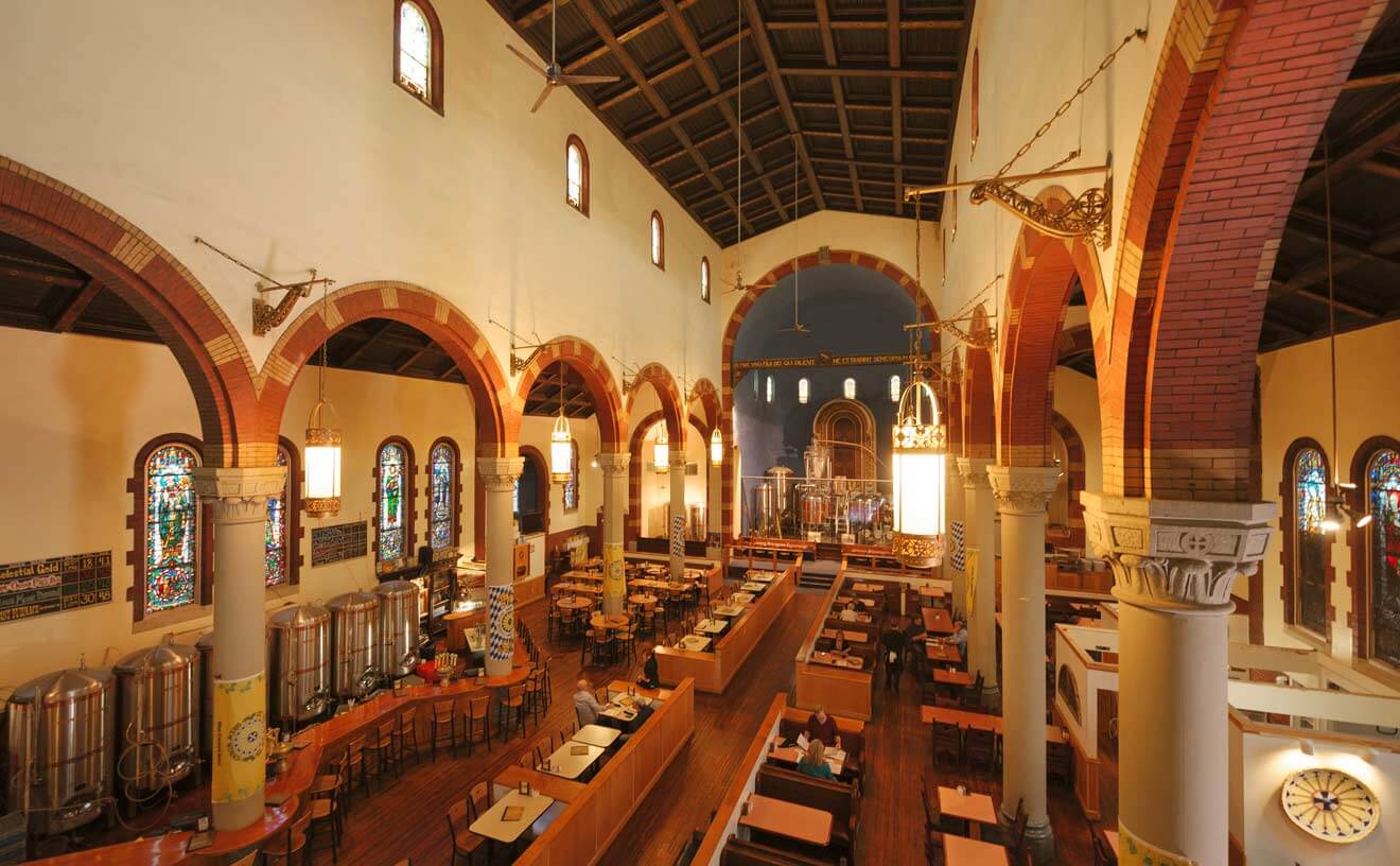 Church Brew Works Overhead View of Dining Room