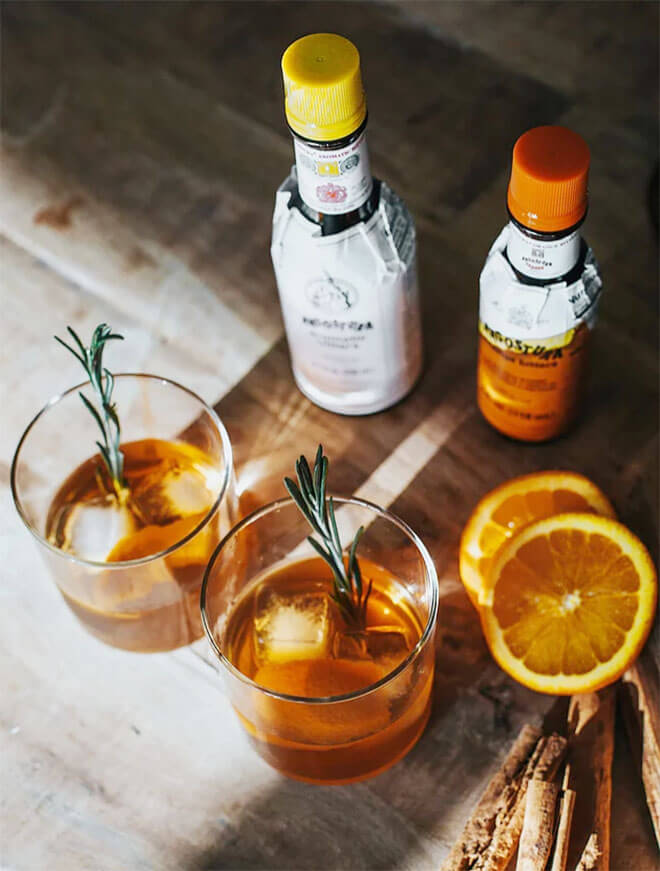 Cinnamon Rosemary Old Fashioned