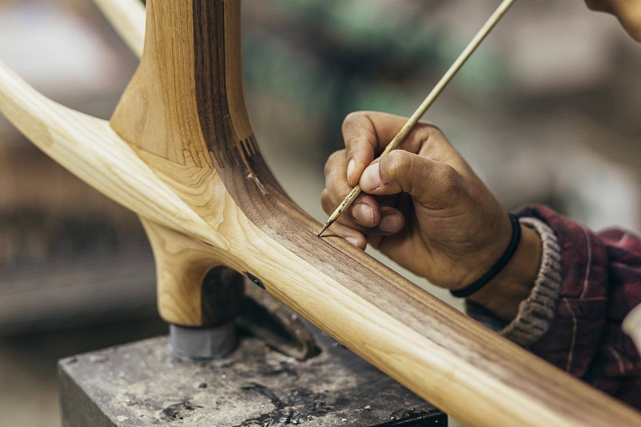 Close Up Frame Being Crafted