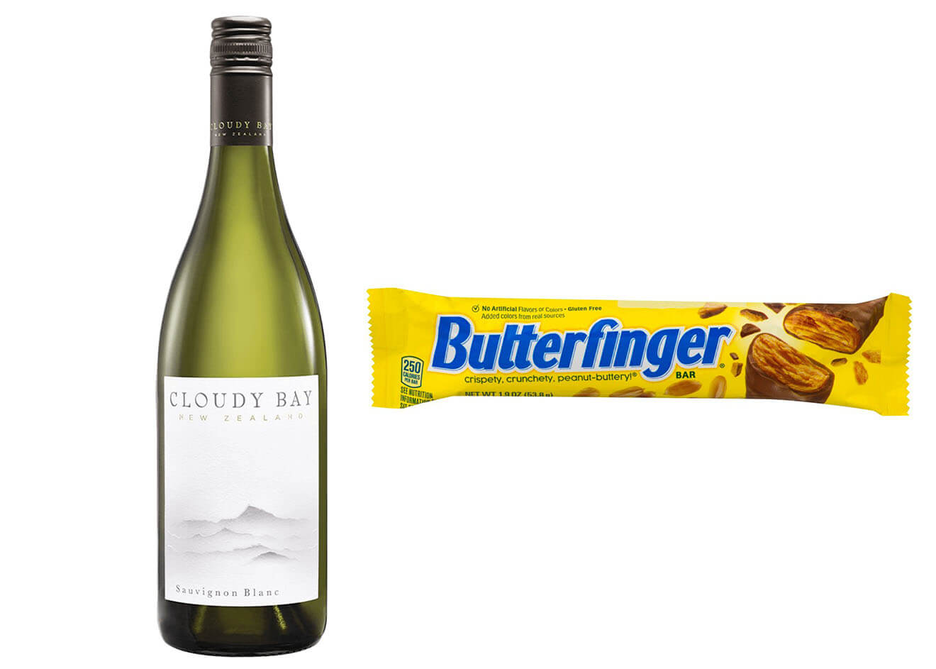 Cloudy Bay Sauvignon Blanc with Butterfinger