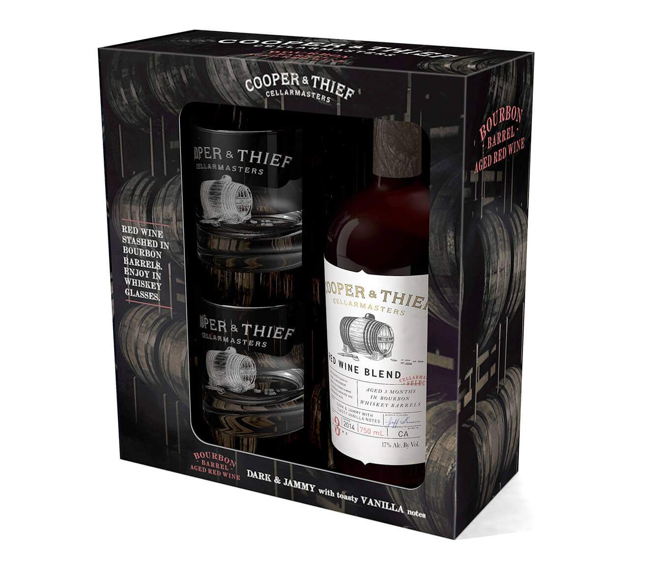 Cooper & Thief 2014 Red Blend Holiday Gift Pack, on white