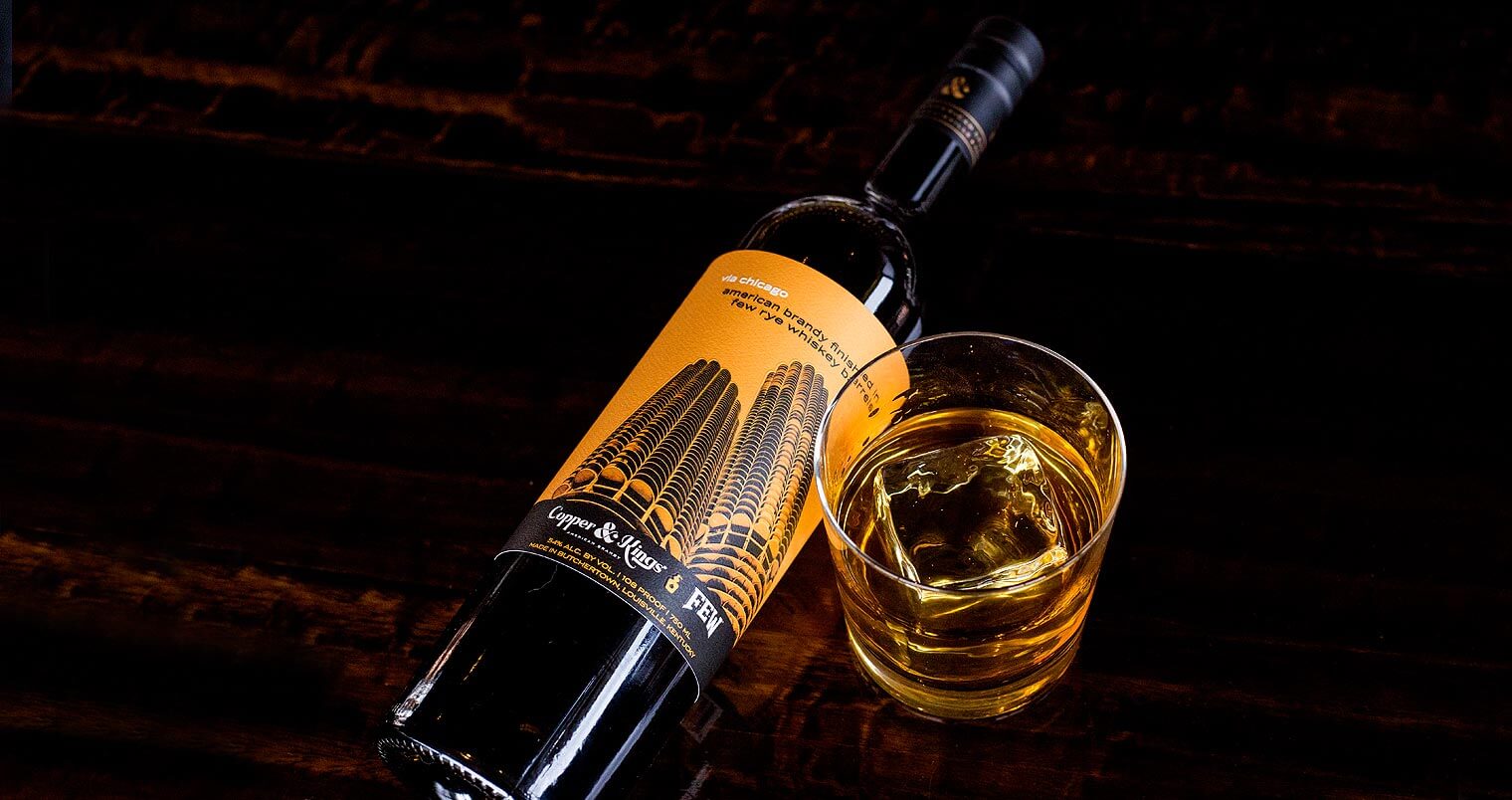 Copper & Kings via chicago, bottle and glass, featured image