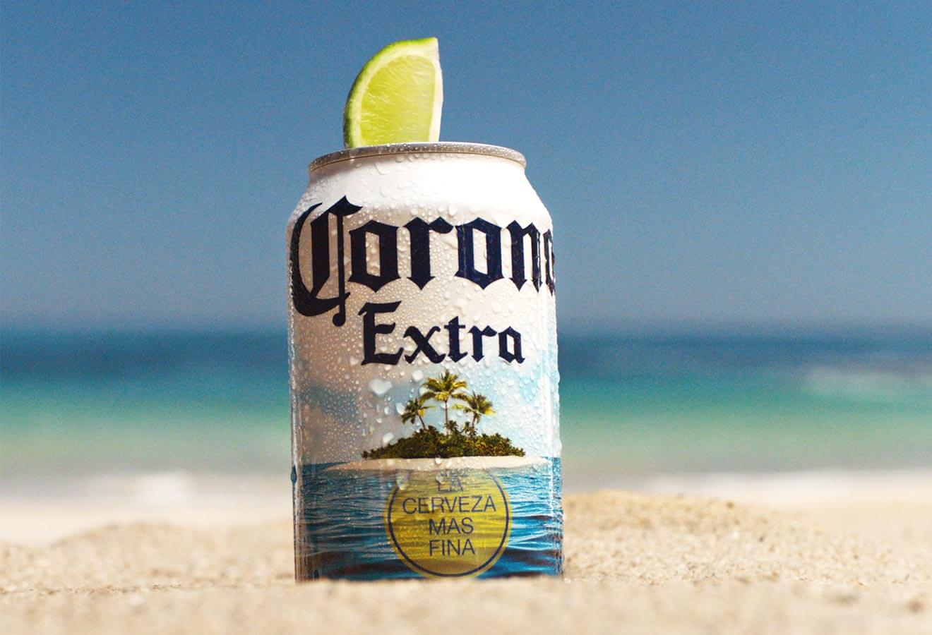 Corona Extra Summer Beach Can
