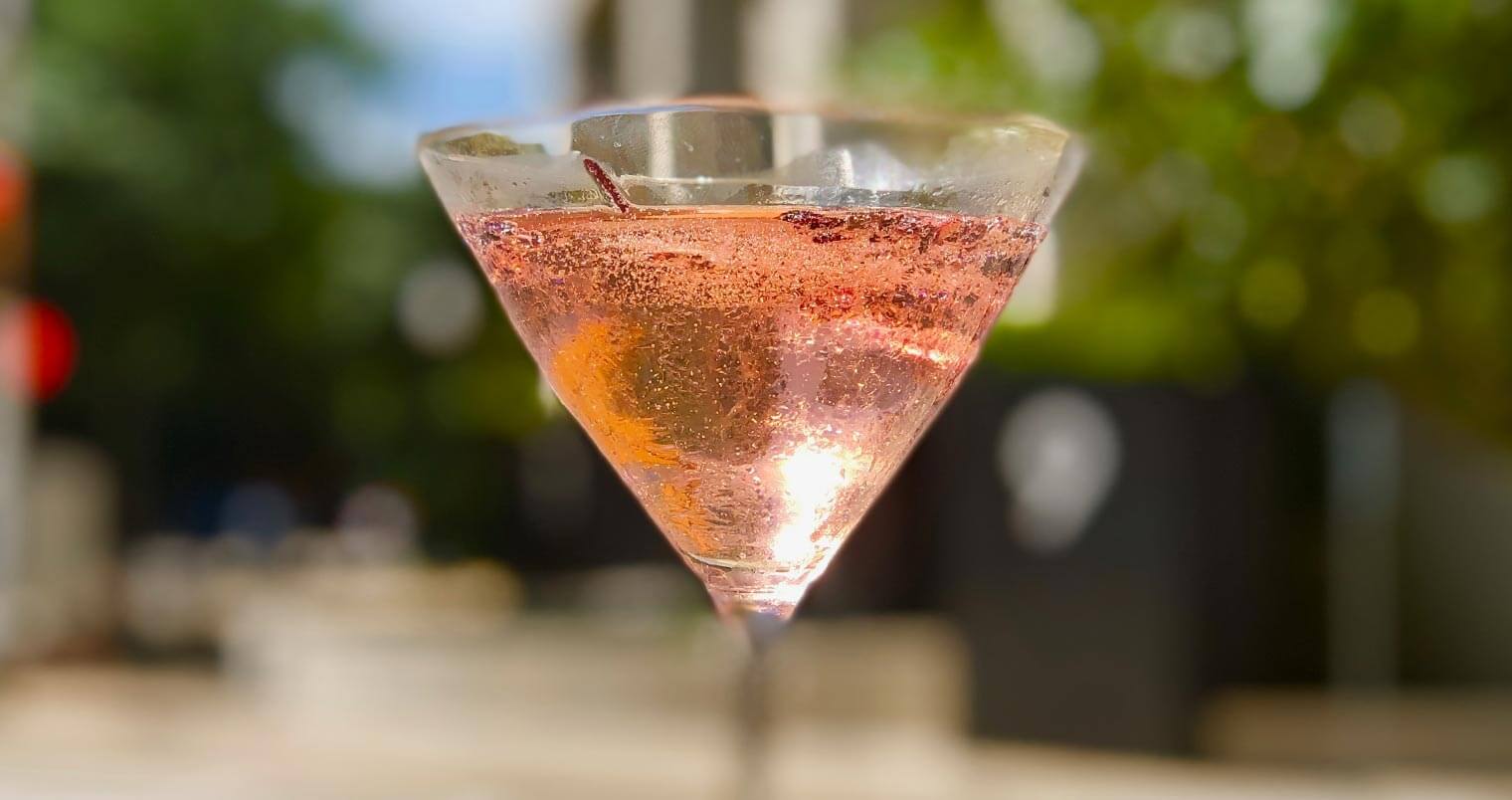 Crazy Beautiful martini cocktail, featured image