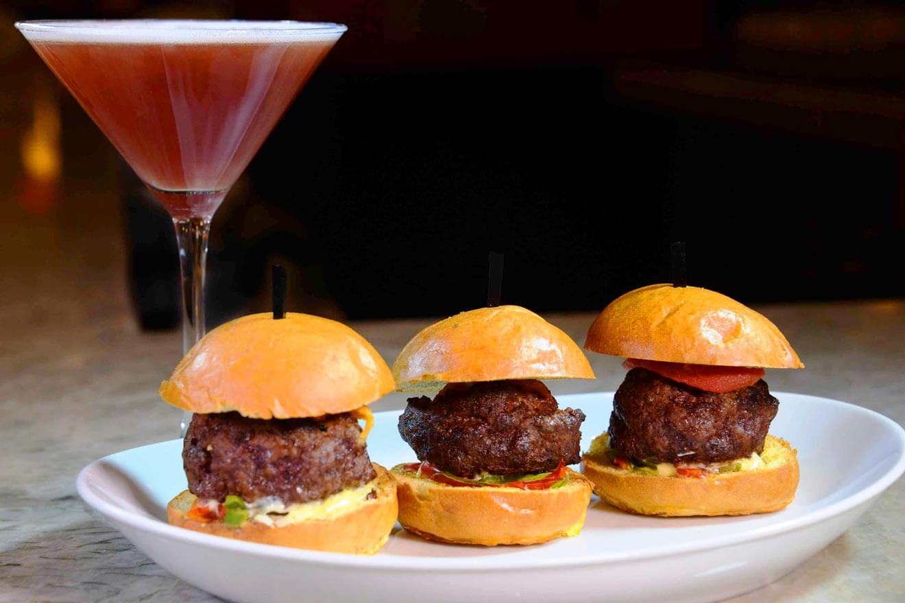 Dab-tini Cocktail Paired with Sliders