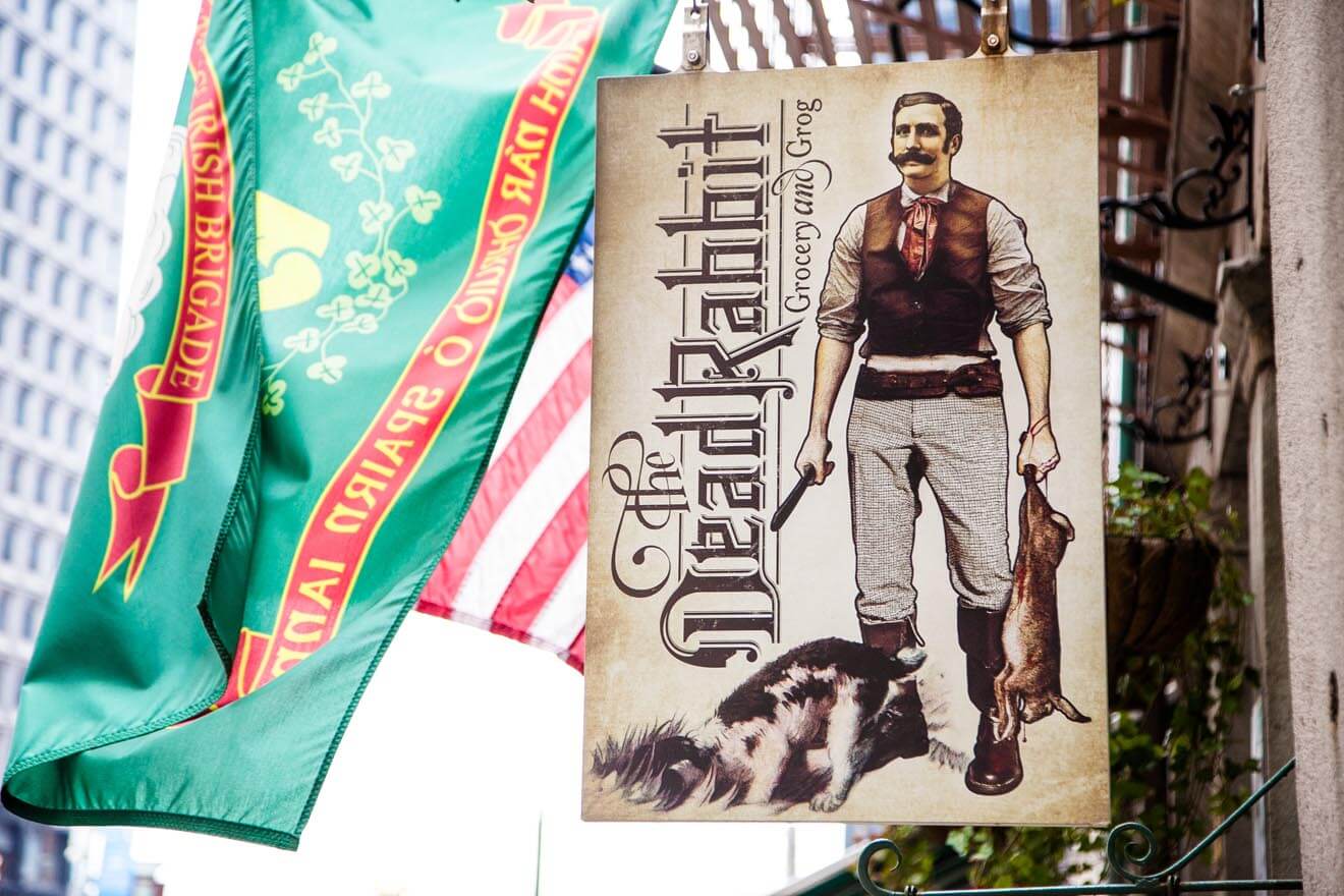 Dead Rabbit Grocery and Grog Exterior Signage