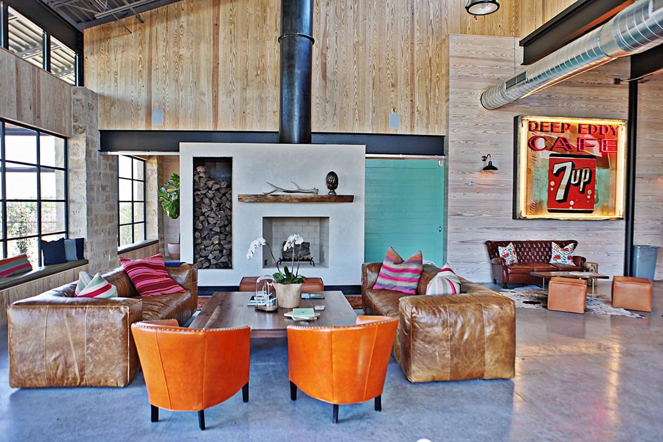 Deep Eddy Vodka Tasting Room Lounge Area