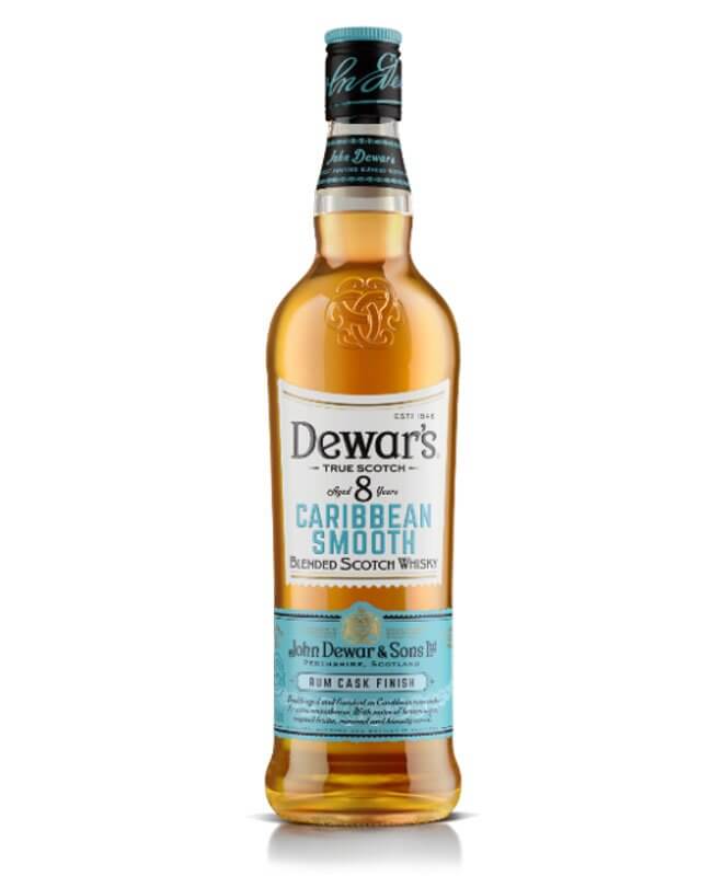 Dewar’s Caribbean Smooth, bottle on white