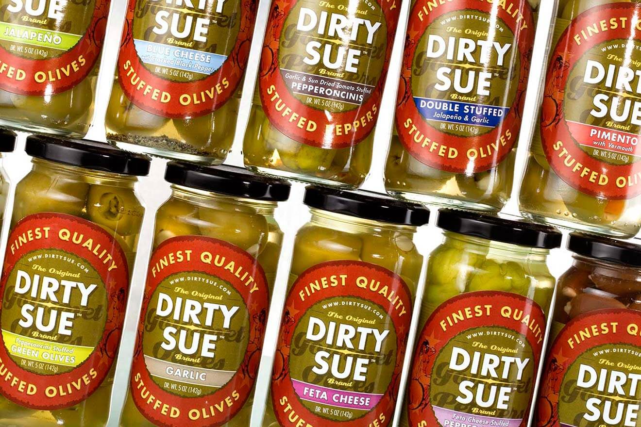 Dirty Sue Olive Juice jar varieties, what' chillin' right now