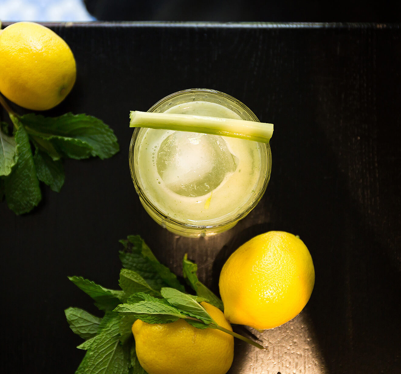 Dutch's Courage cocktail, lemon garnish