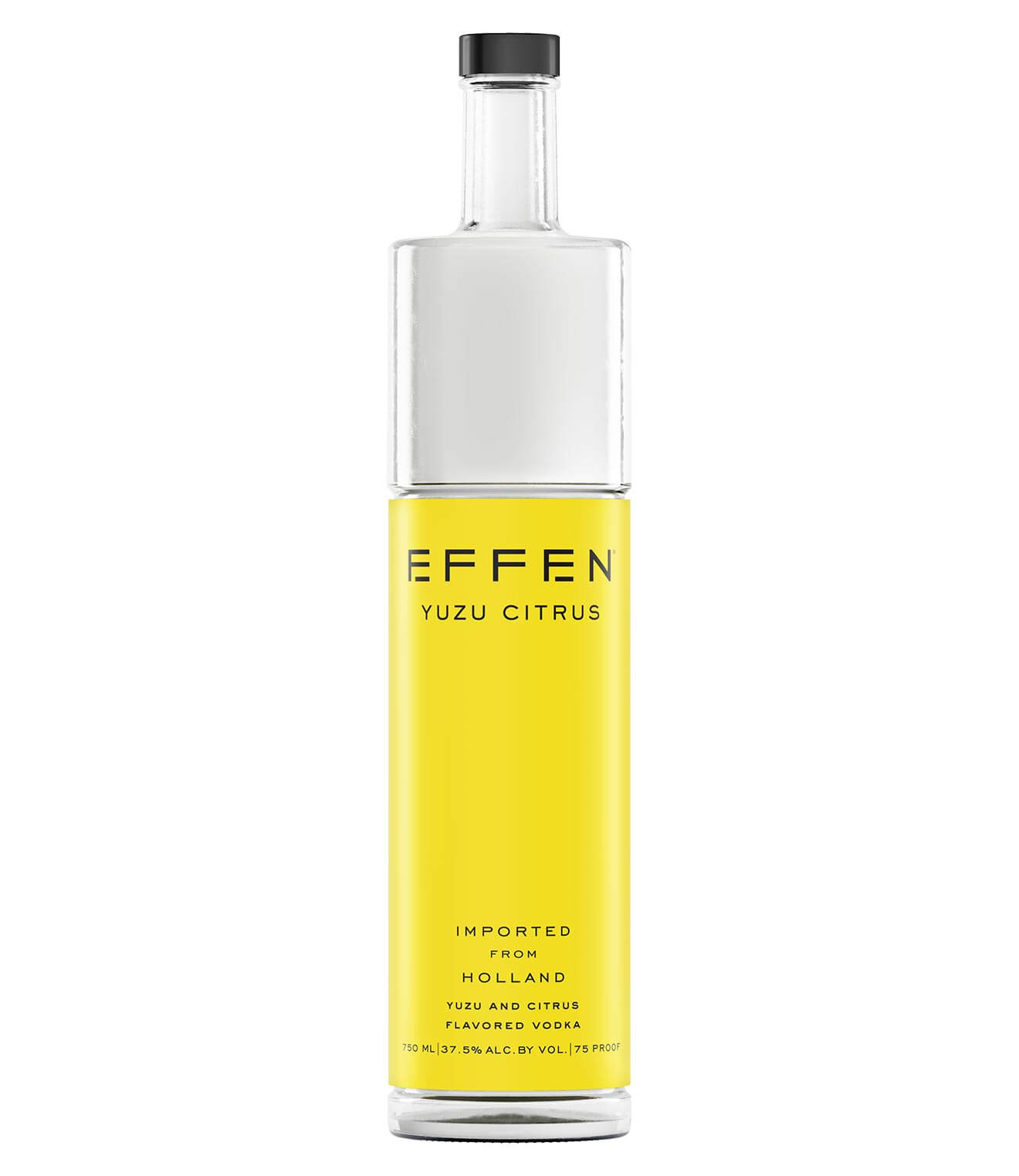 EFFEN Yuzu Citrus Vodka, bottle on white