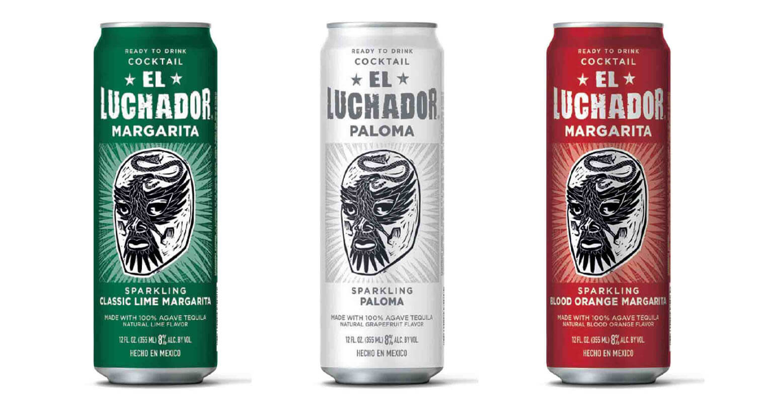 El Luchador RTD Varieties, cans on white, featured image