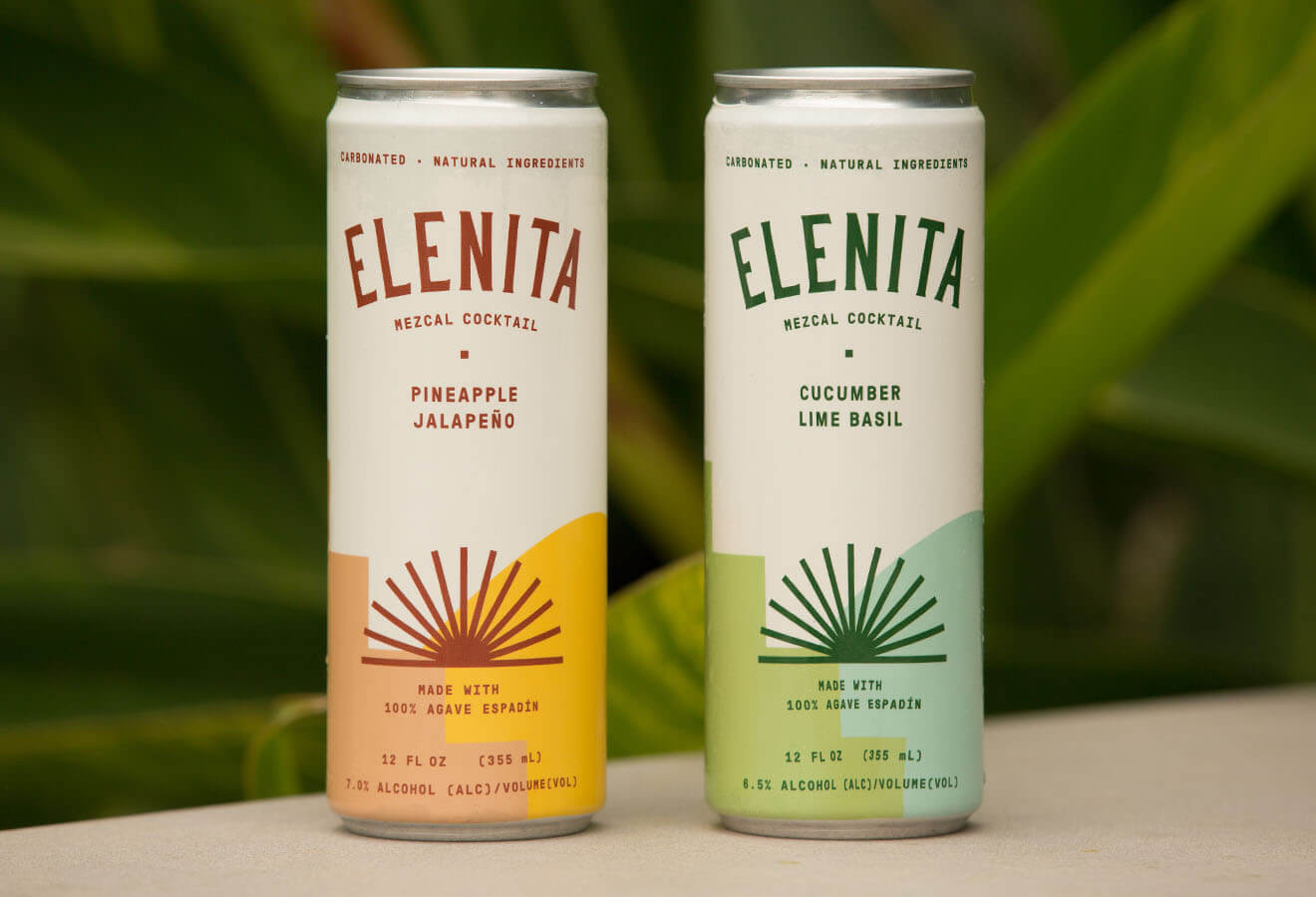 Elenita – Pineapple Jalapeño and Cucumber Lime Basil, ready to drink cocktails