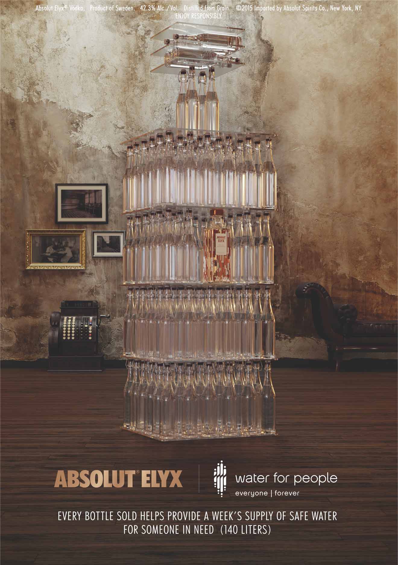 Elyx Bottles Showing Water Donations