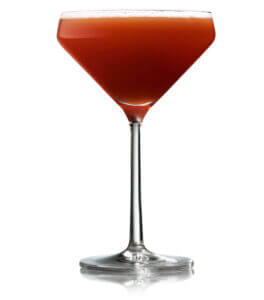 Espresso Grog, cocktail on white