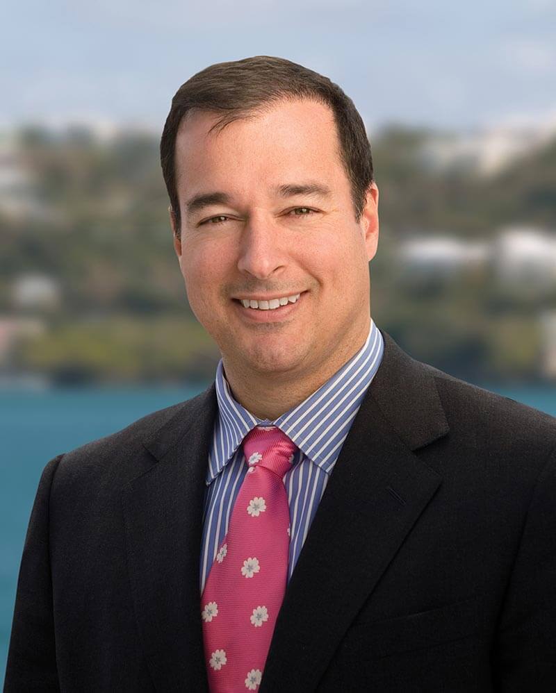 Facundo L. Bacardi, portrait with water front background